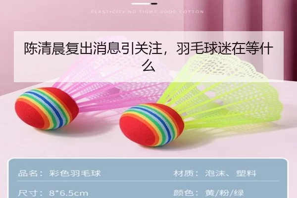 陈清晨复出消息引关注，羽毛球迷在等什么